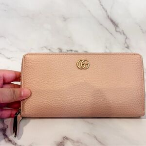 Gucci Blush Leather Zip Wallet